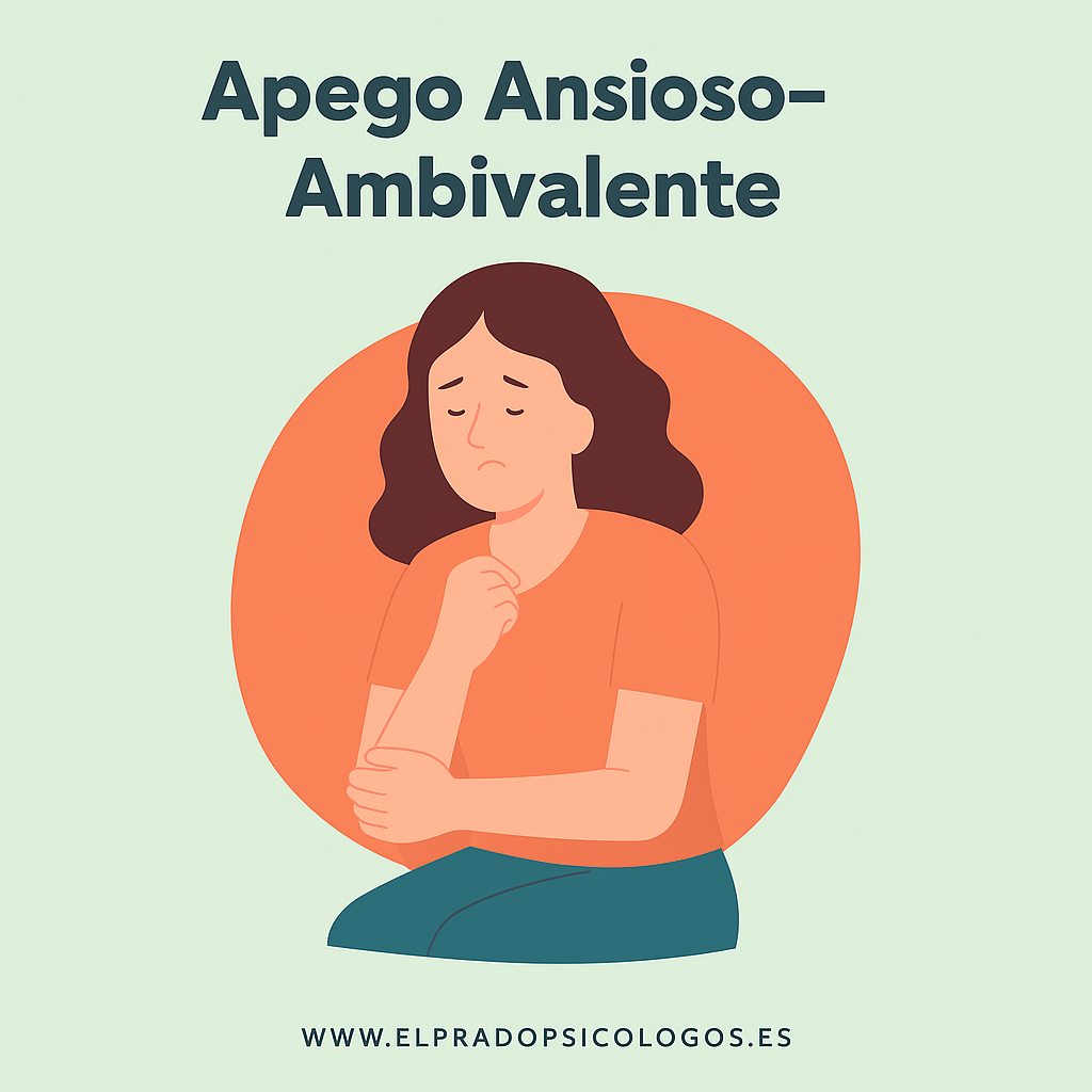Apego ansioso ambivalente Figura de mujer sola con apego ansioso ambivalente